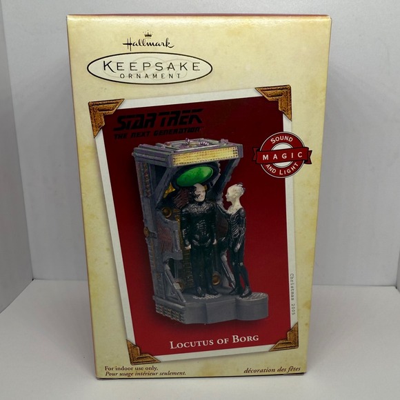 VTG 2005 Hallmark Keepsake Star Trek Locutus of Borg Ornament Sound Magic Light - Picture 1 of 3